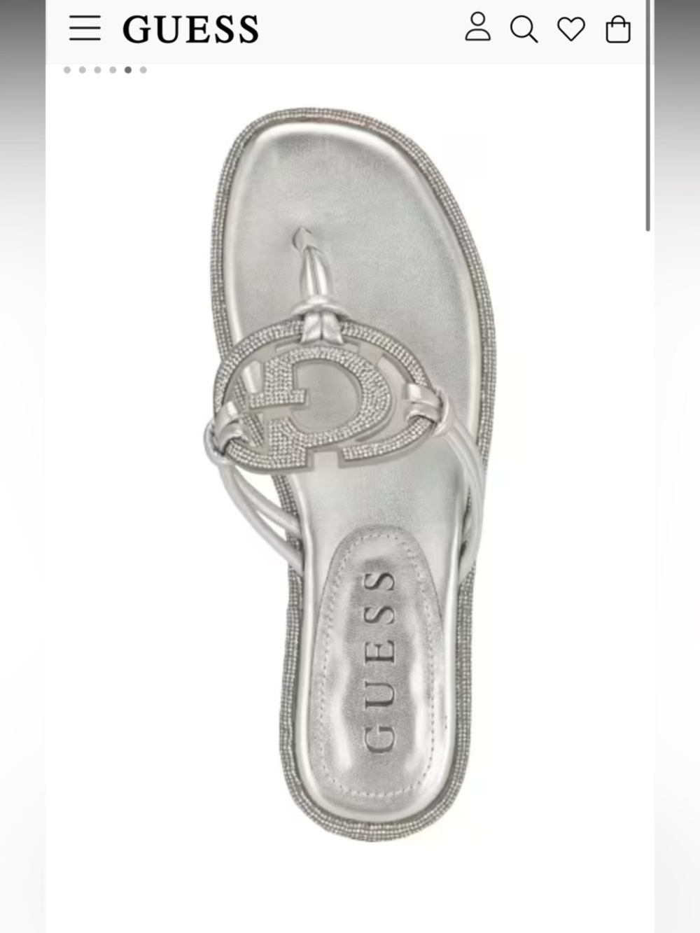 Guess Saima Rhinestone Signature Sandals - Picture 8 of 8